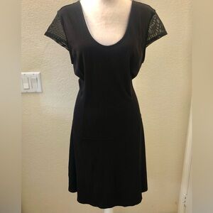 Ambar Black Scoop Neck Short Sleeve Dress